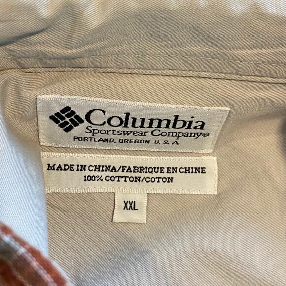 Columbia Plaid Button Down Long Sleeve Shirt XXL - Picture 4 of 4
